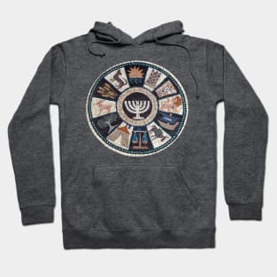 mosaic Hebrew, Jewish, 12 tribes Hoodie